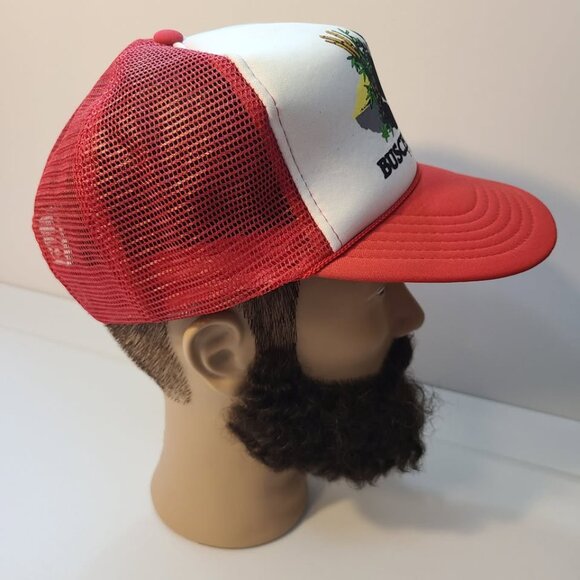 Vintage 90s Trucker Hat Busch Gardens Tampa Screen Printed Mesh Adjustable Hat - Picture 5 of 8